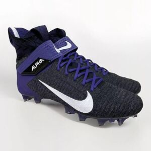Nike Alpha Menace Elite 2 Flyknit Football Cleats BV2077-011 Men Sz 13 Purple